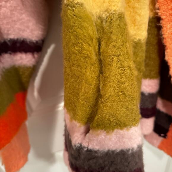 Free People hooded cardigan sweater multi color women size medium - Picture 6 of 9